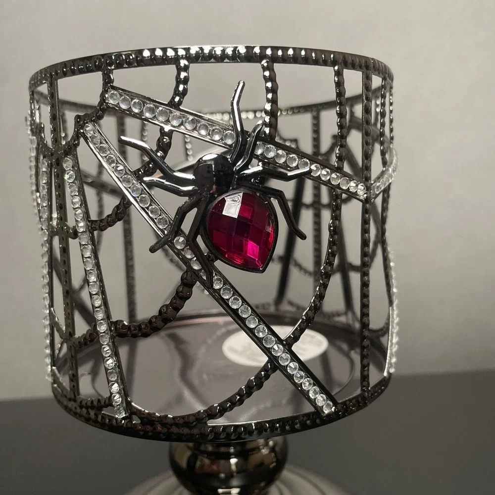 Bath & Body Works 3 Wick Candle Holder Spider Gem And Bling 2023‎